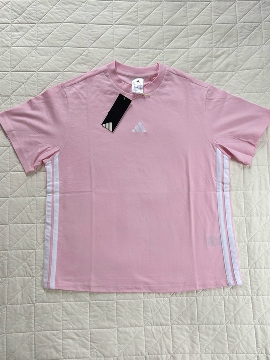 adidas Tops - NWT Adidas Essentials 3-Stripes Cotton Tee in Clear Pink